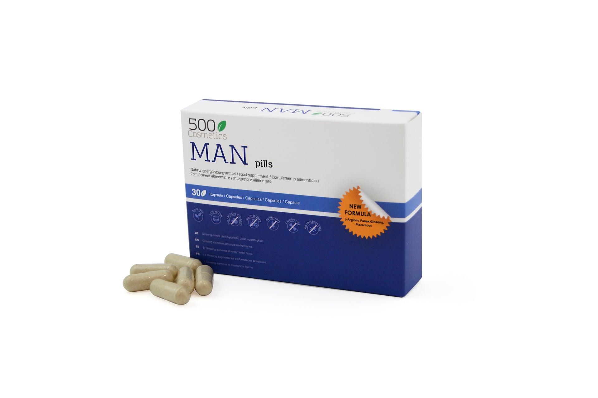 Man Pills capsules to increase male sexual virility