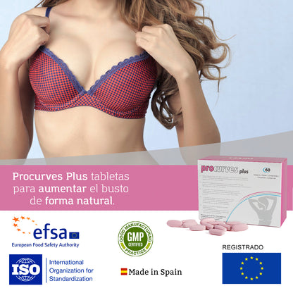 U-Breast + Procurves Plus: Aparato de electroestimulación y 60 cápsulas para aumentar el pecho y reafirmarlo - 4