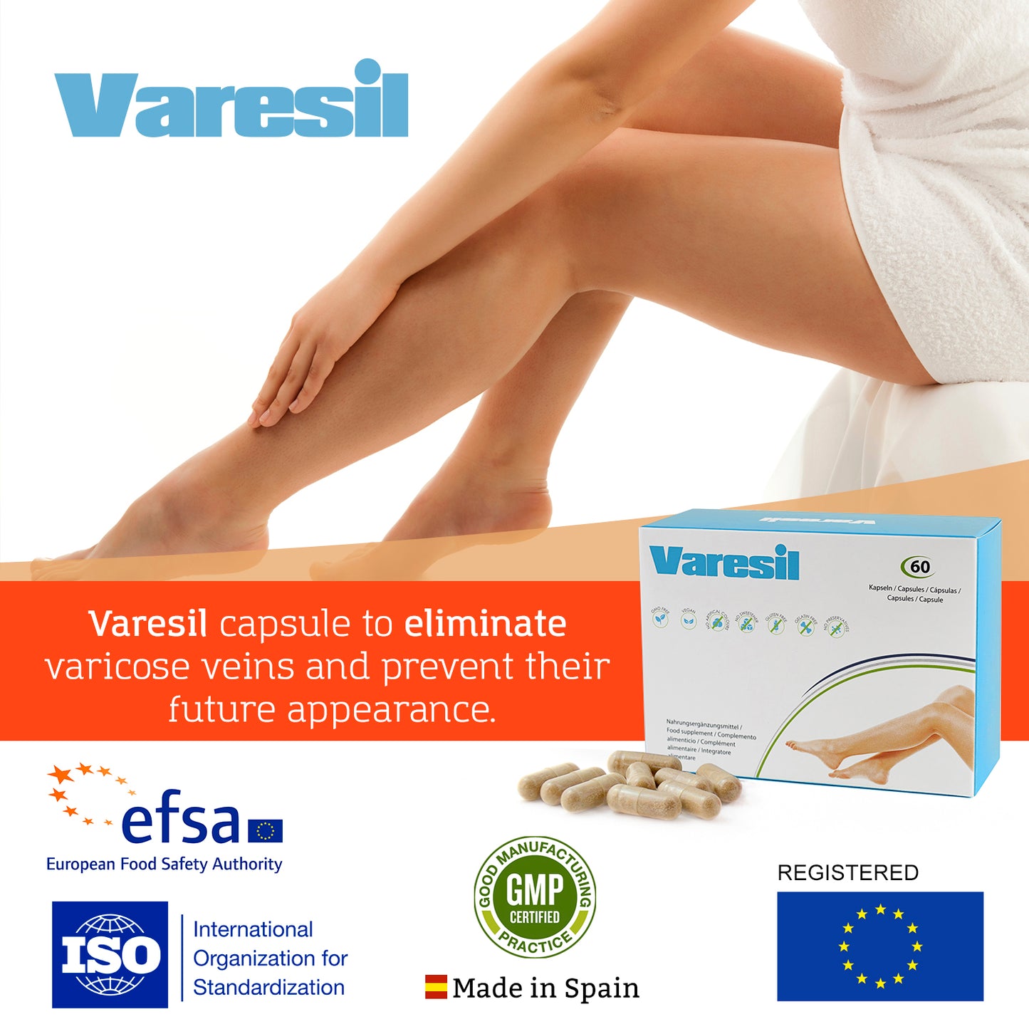 Varesil capsulas y Varesil crema para prevenir y aliviar las varices - 5