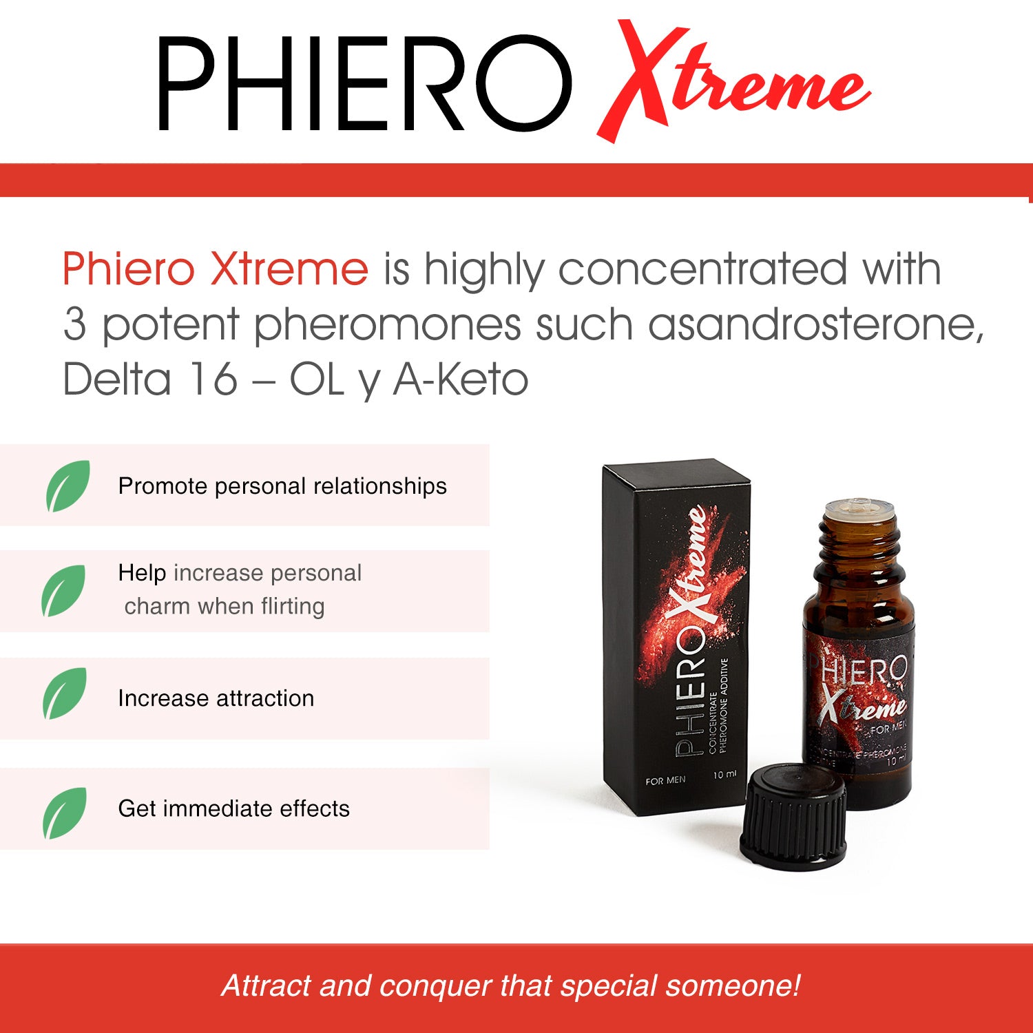 PHIERO XTREME, CONCENTRADO DE FEROMONAS PARA CONQUISTAR, SEDUCIR Y ATRAER - 4