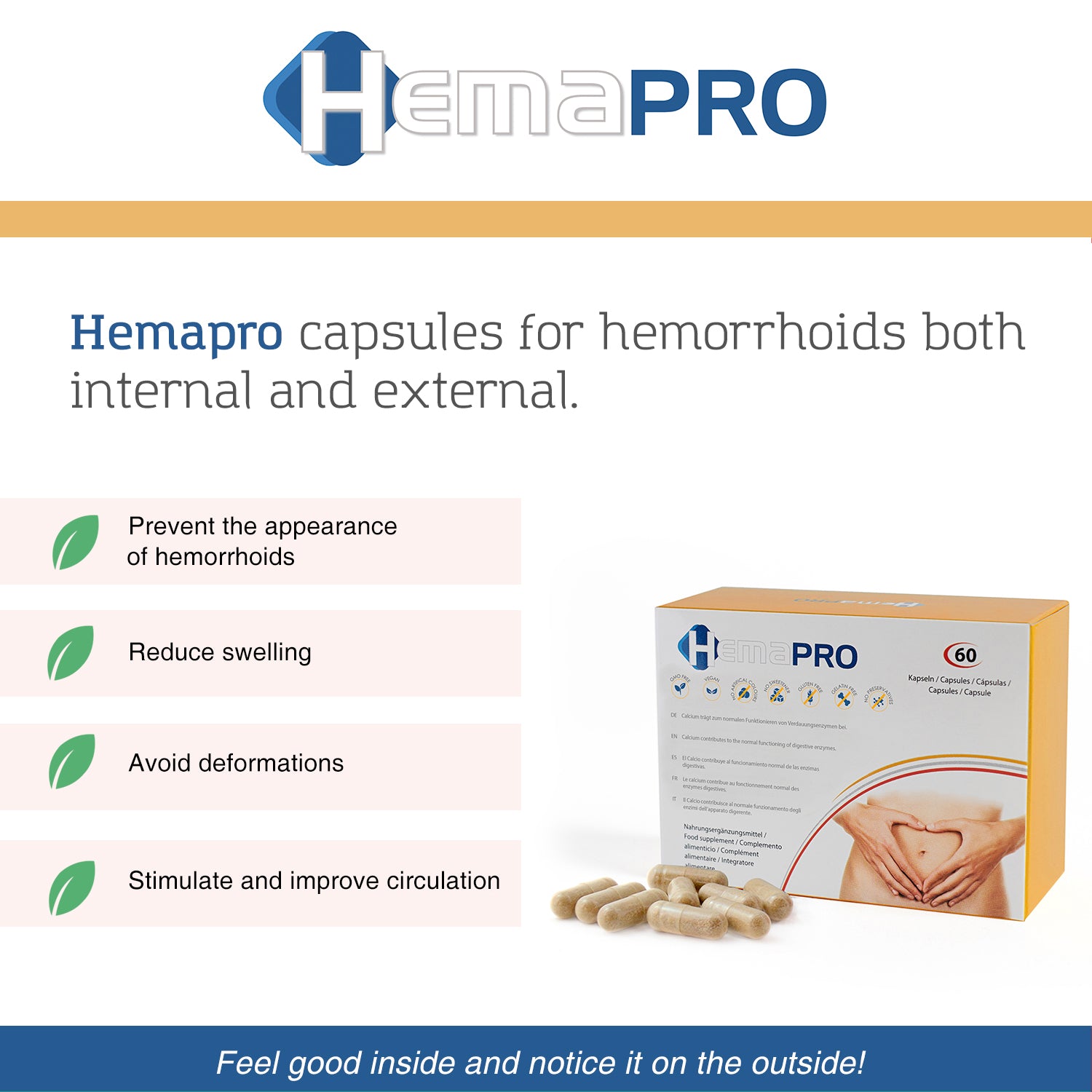 Hemapro suplemento y Hemapro Crema para el cuidado y alivio de las hemorroides. - 7