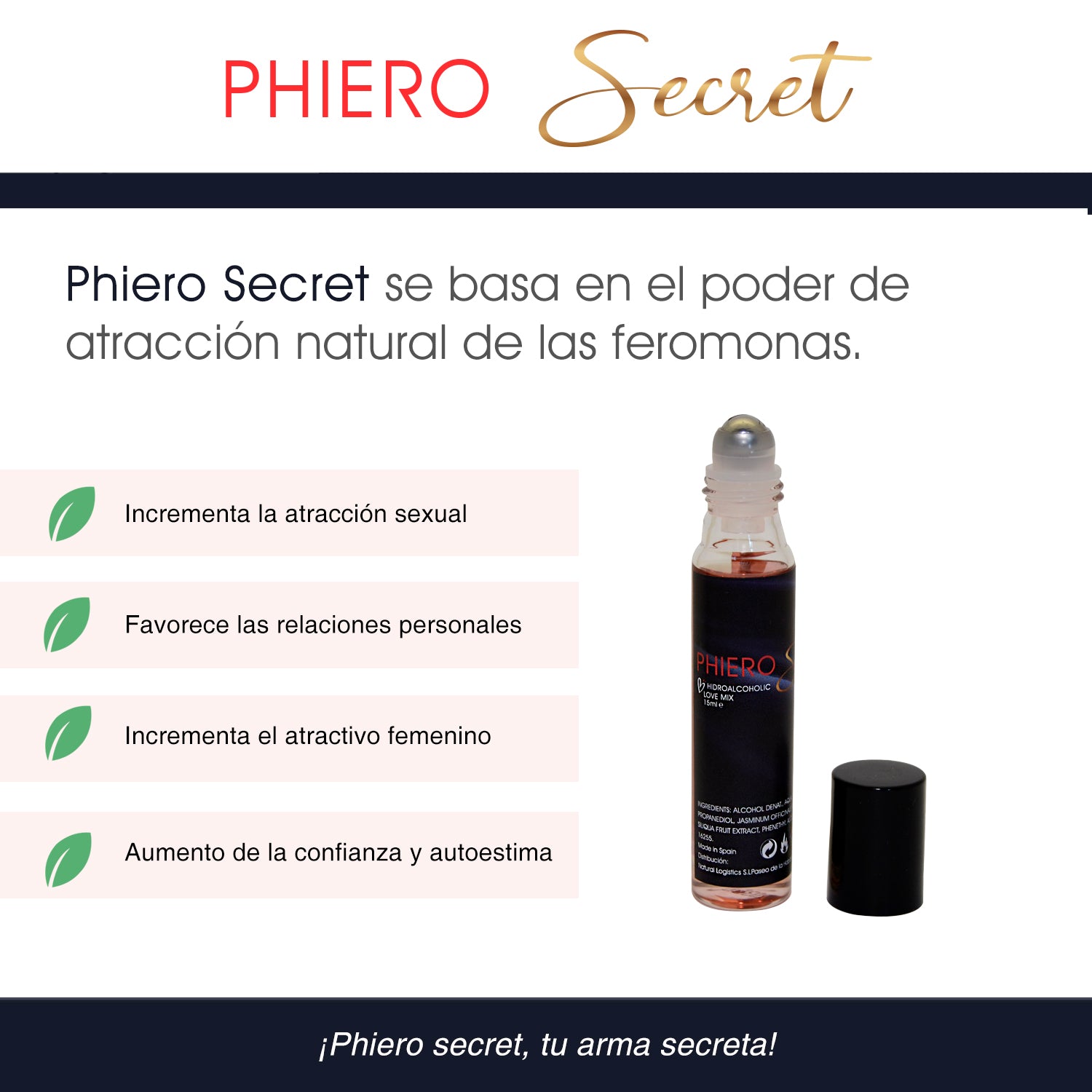 PHIERO SECRET, CONCENTRADO NATURAL DE SUSTANCIAS INODORAS PARA AUMENTAR LA ATRACCIÓN SEXUAL - 4