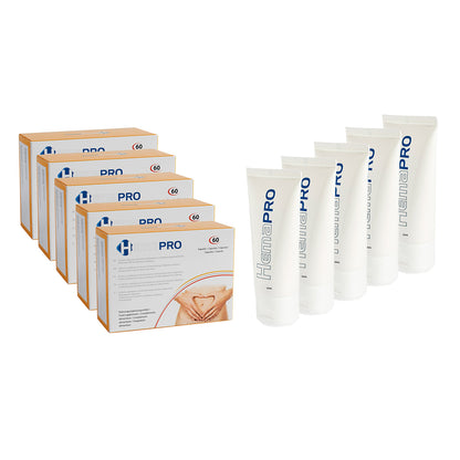 Hemapro supplement and Hemapro cream for the care and relief of haemorrhoids