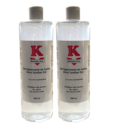 2 Geles Krape hidroalcoholico desinfectante tapon 500 ml