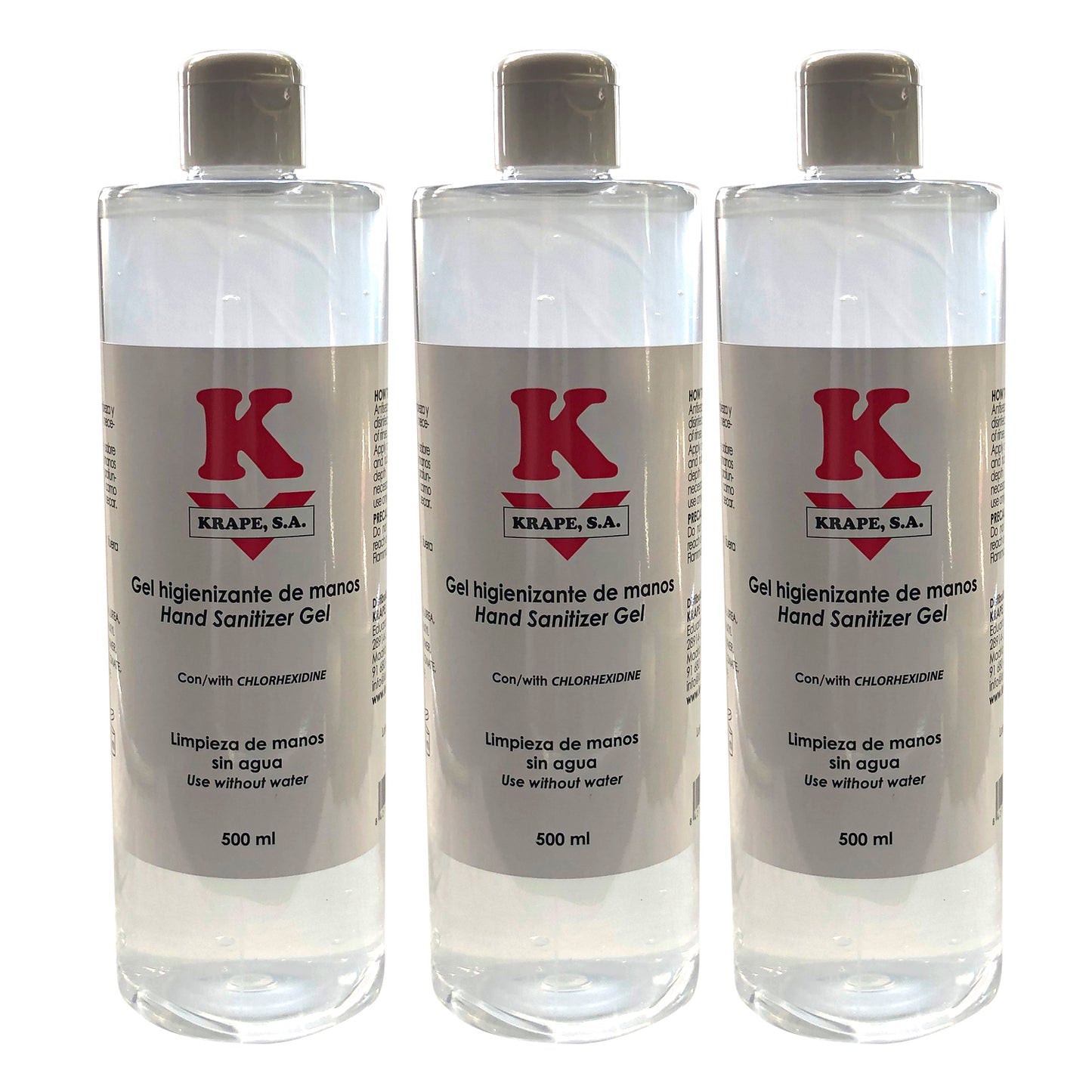 2 Krape Hydroalkohol-Desinfektionsgele mit Verschluss 500 ml