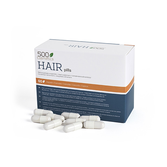 500Cosmetics Hair Pills, Kapseln gegen Haarausfall