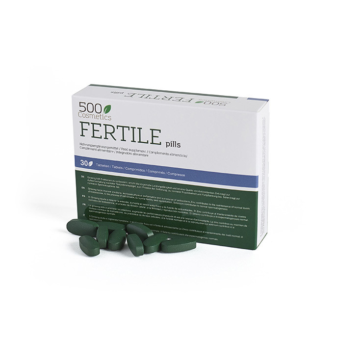 500Cosmetics Fertile Pills, Tabletten zur Steigerung von Quantität und Qualität des Spermas 