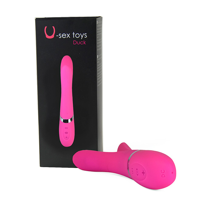 DUCK, Vibrator with vaginal and clitoral stimulation.