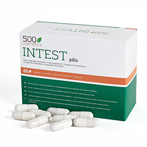 500Cosmetics Intest Pills es un complemento alimenticio que previene la aparición de hemorroides
