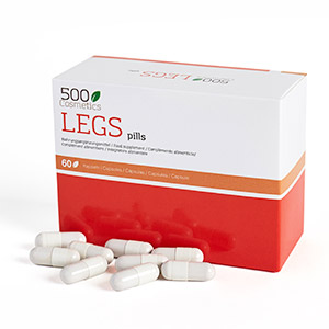 500Cosmetics Legs Pills cápsulas naturales para prevenir los síntomas de las varices