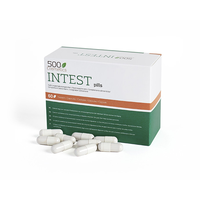 500Cosmetics Intest Pills, des pilules pour prévenir les hémorroïdes et soulager les problèmes intestinaux.