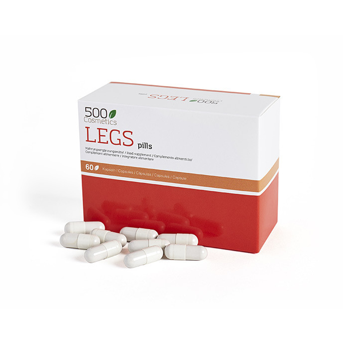 500Cosmetics Legs Pills, Pilule pour traiter et prévenir les varices.